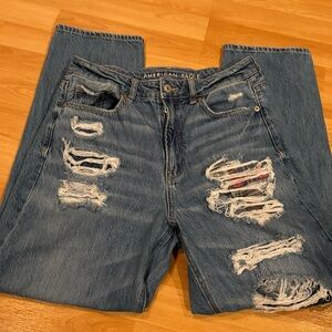 American Eagle Distressed Mom jeans